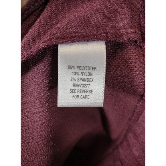 Croft & Barrow Plum Corduroy Jacket Button Front Collared Pockets Stretch Medium - Picture 5 of 9